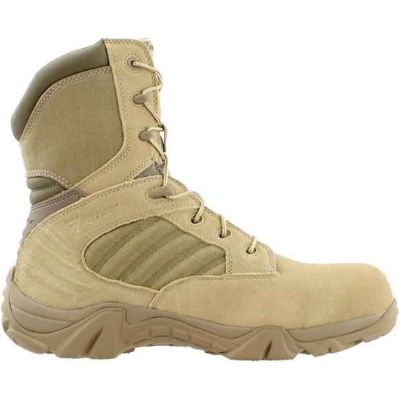 Bates Mens GX-8 Composite Toe Side-Zip Work Boot Desert Tan - E02276 Sz. 8 Wide - Picture 4 of 6